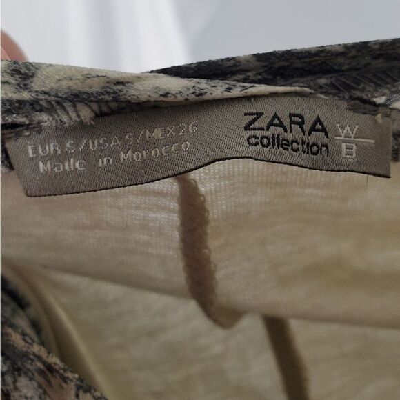 ZARA snake print shirt oversized boxy tee top S - Picture 7 of 9